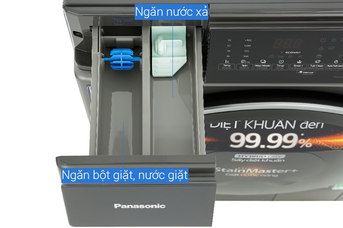 Máy giặt sấy Panasonic Inverter giặt 9 kg sấy 6 kg NA-S96FC1LVT